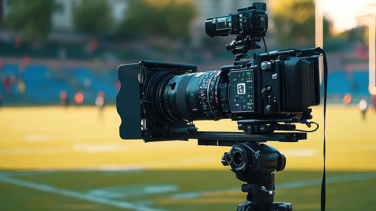 Professional cinematography equipment including high-end lenses and cinema cameras for commercial production.