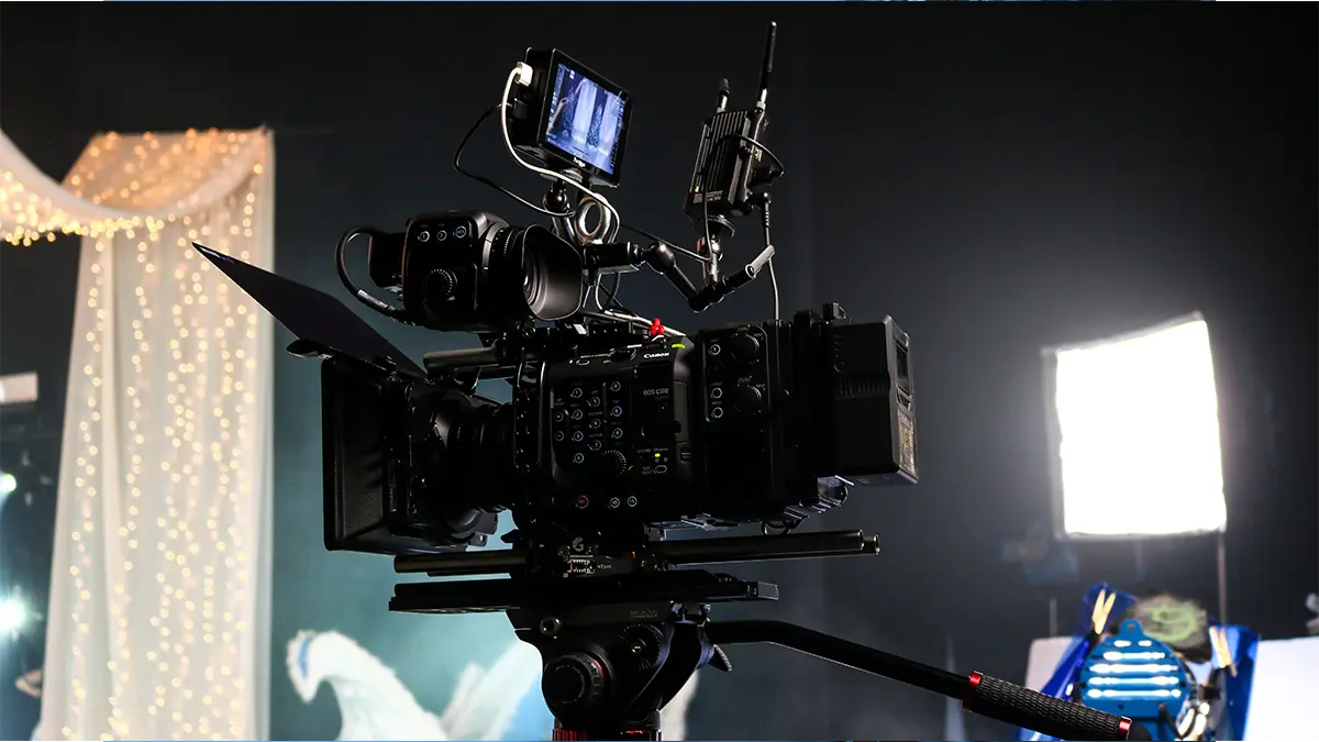 Professional cinema camera rig set up for a commercial brand shoot in Tampa.
